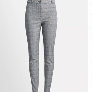 Loft Plaid High Waist Skinny